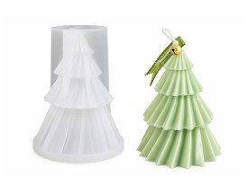 Molde silicona arbolito Navidad rayado 